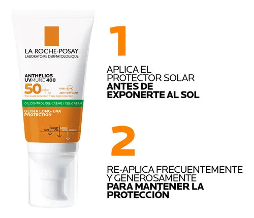 Protector Solar Fps50+ Gel Cream Piel grasa y sensible 50 Ml
